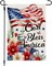 4th of July Floral Garden Flag God Bless America USA Double Sided 12x18 Inches for Outside Small Burlap Patriotic Independence Memorial Day Holiday Yard Decoration CF1776-12